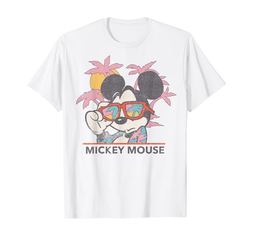 Disney Mickey And Friends Mickey Mouse Tropical Portrait T-Shirt | Amazon (US)