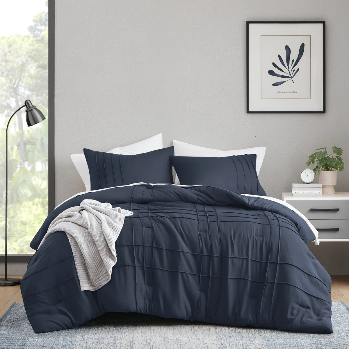 Harris Soft Washed Pinch Pleated Comforter Set | Wayfair North America