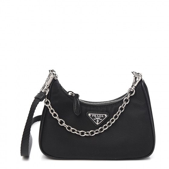 PRADA Tessuto Nylon Mini Re-Edition 2000 Shoulder Bag Black | Fashionphile