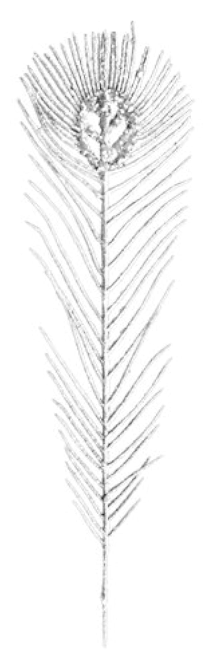 Queens of Christmas WL-PCKA12-TF-WH Decorative Peacock Feather Pick with Glitter, 12", White | Amazon (US)