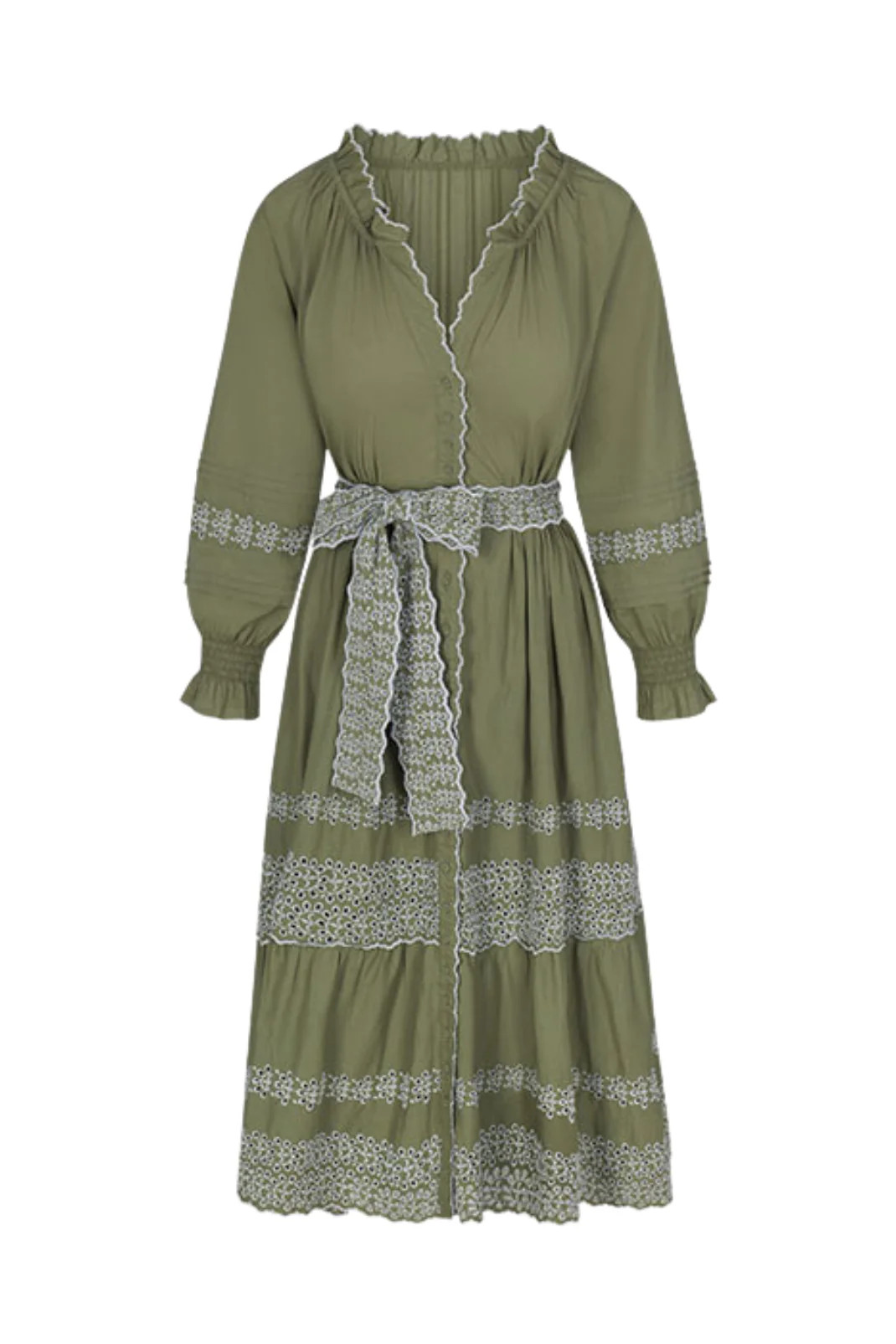 Lele Dress in Oil Green | Baybala