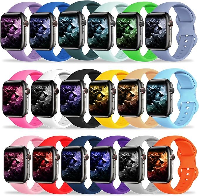18 Pack Bands Compatible with Apple Watch Band 49mm 45mm 44mm 42mm 41mm 40mm 38mm for Women Men, ... | Amazon (CA)