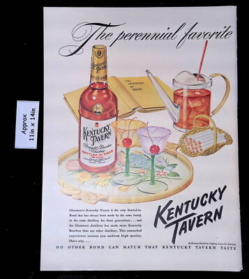 1949 KENTUCKY TAVERN BOURBON WHISKEY The perennial Favorite Print Ad 45761 | eBay US