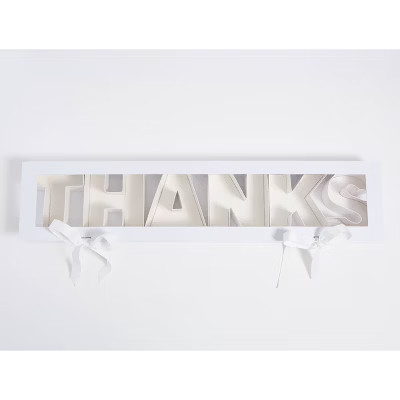 Cook With Color Fillable Word Food Storage Gift Box THANKS White | Target