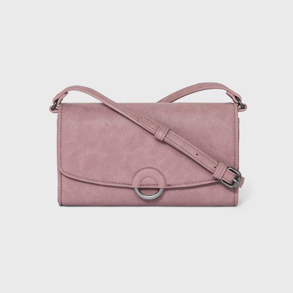 Ring Snap Closure Crossbody Bag - Universal Thread™ Dusty Rose | Target