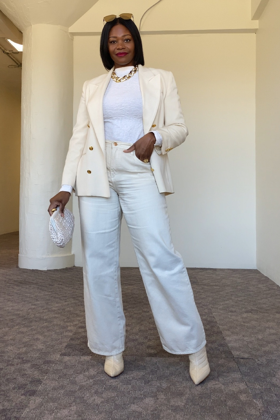 Loved these winter white jeans! And they're 100% cotton! On sale now Schutz Maryana Boot is so comfy

#LTKfindsunder100 #LTKmidsize #LTKover40