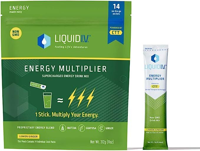 Liquid I.V. Energy Multiplier, Super-Charged Matcha Mix, 9 Essential Vitamins, Natural Caffeine, ... | Amazon (US)