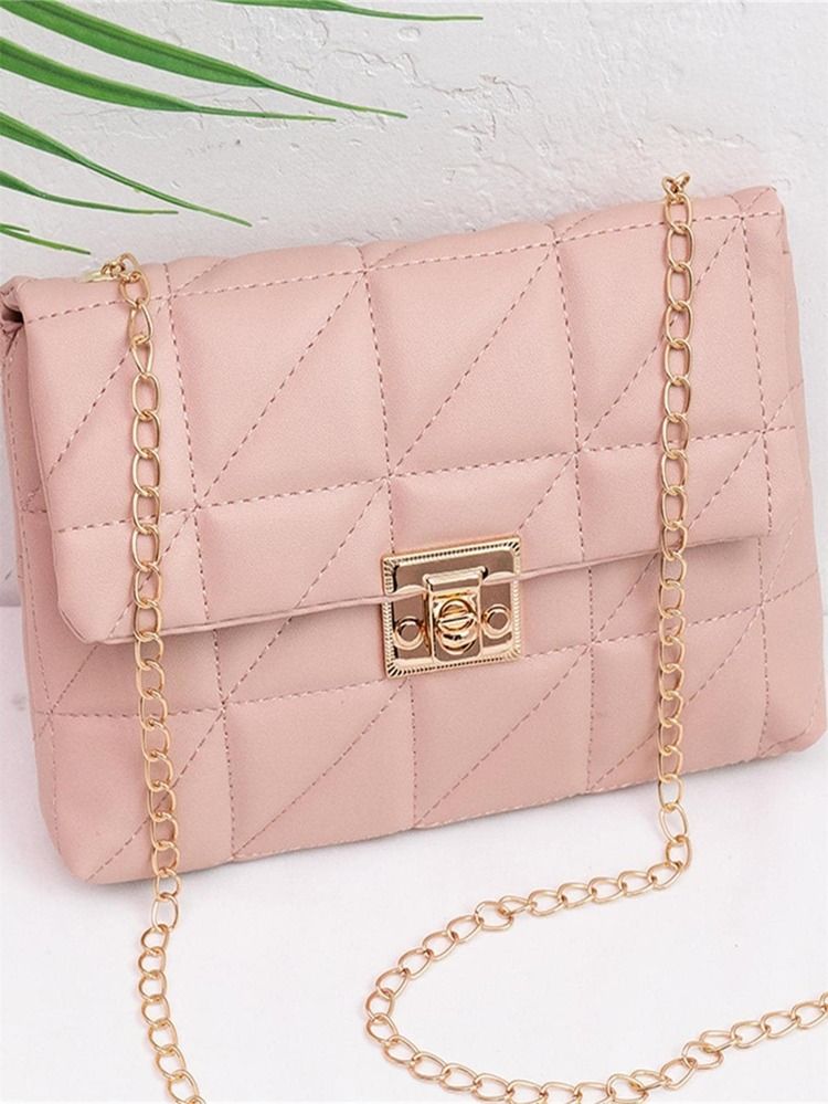 Quilted Flap Chain Square Bag | SHEIN