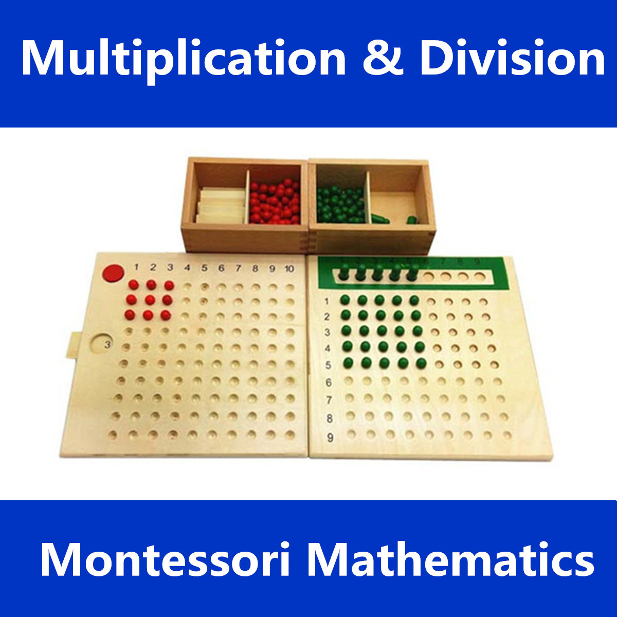Montessori Mathematics Maths Bead Board Educational Toy Multiplication&Division | Walmart (US)