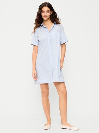 Button-Down Mini Shirt Dress | Old Navy (US)