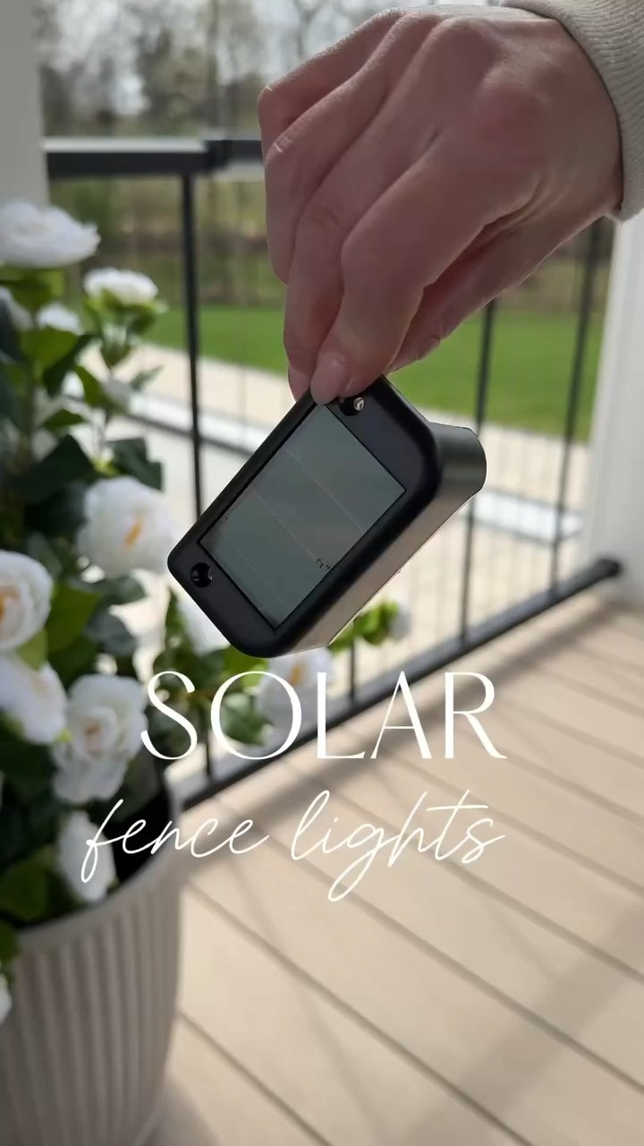 🔗 Deck or fence? These solar lights are such an easy way to add a little glow to your outdoor space. 💡 We love sitting out on the deck in the evenings, and adding these to the railing instantly made it feel cozier. 

 #LTKActive #LTKHome #LTKSwim