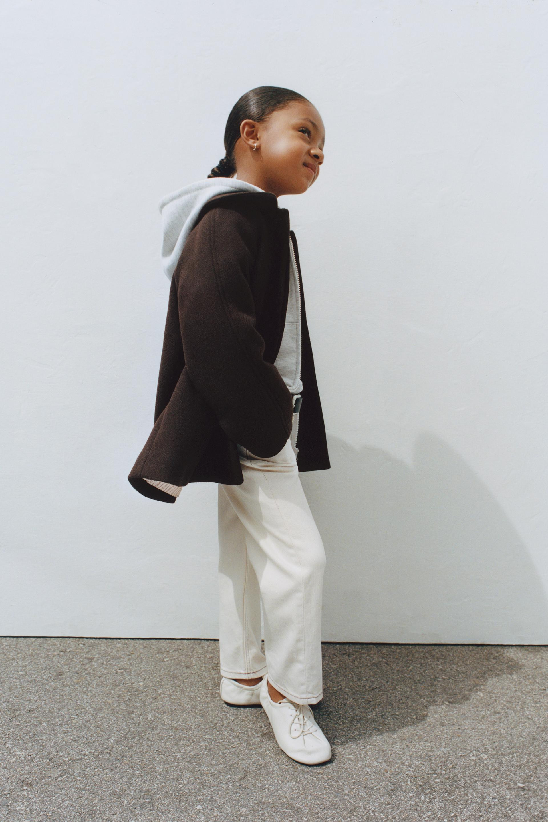Zara - Wool-Blend Manteco Coat - Chocolate - 3 Years (38,6 Inches) - Kids | Zara US