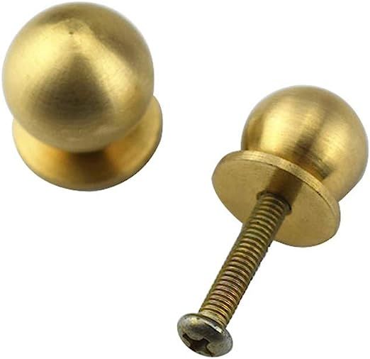 RZDEAL Mini Round Solid Brass Pulls Antique Cabinet Drawer Small Handles Modern Minimalist Handle... | Amazon (US)