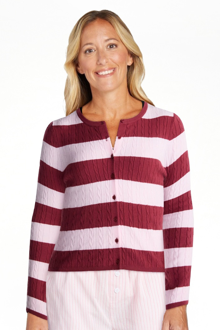 No Boundaries Cable Knit Crewneck Cardigan, Women's XXS-4X | Walmart (US)