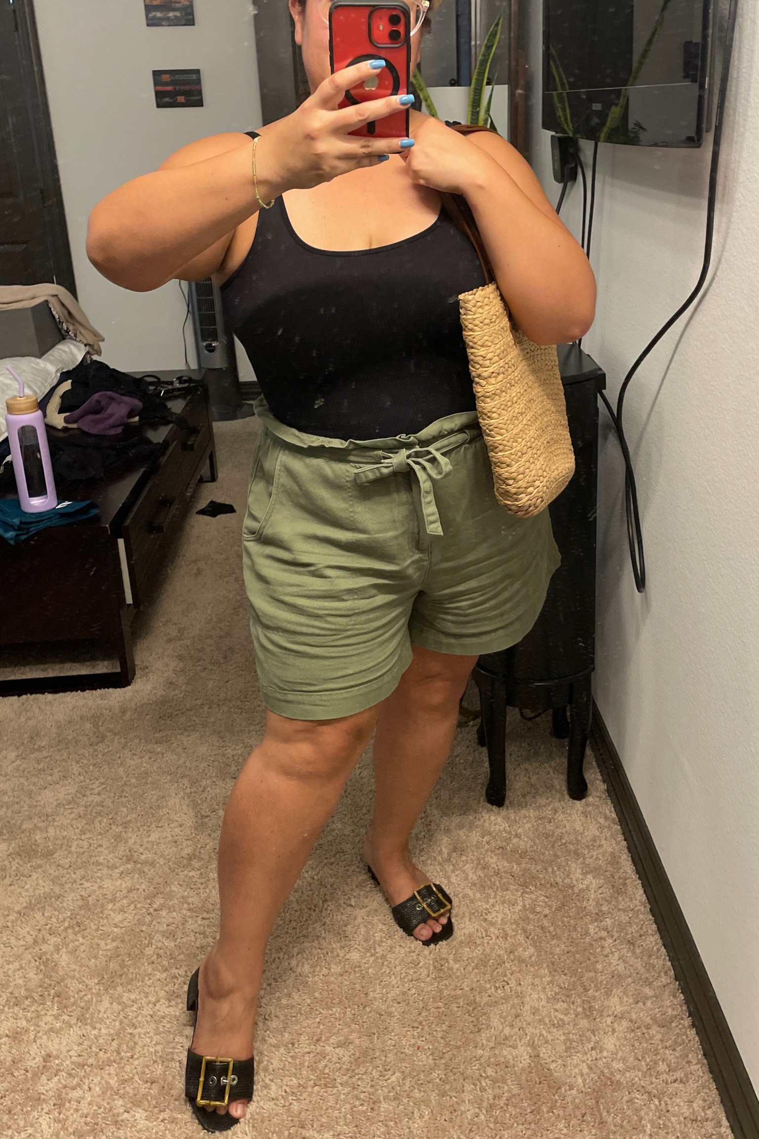 Perfect Amazon bodysuit to pair with roomy Old Navy shorts and DV DOLCE VITA Women's Niece Raffia Block-Heel Buckle Slide Sandals from Macy’s.

#LTKMidsize #LTKStyleTip #LTKFindsUnder50