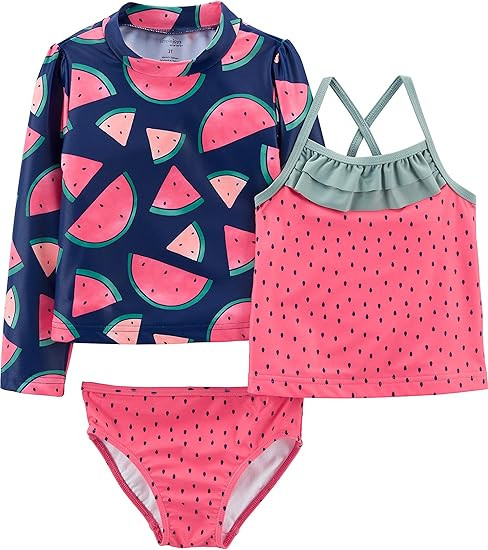 Simple Joys by Carter's Baby-Girls 3-Piece Assorted Rashguard Sets | Amazon (US)