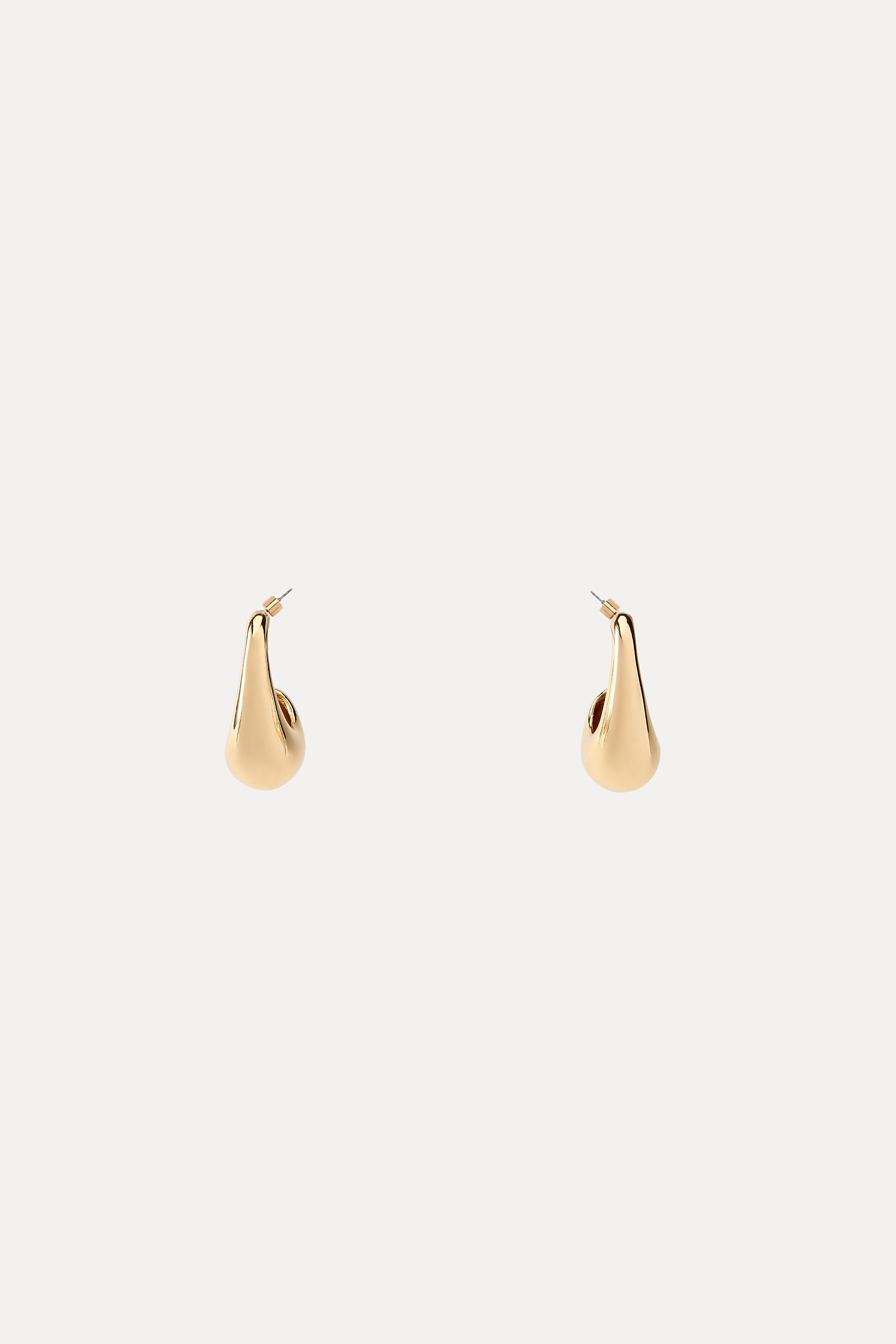 Metal teardrop earrings. Clip closure. | Zara US