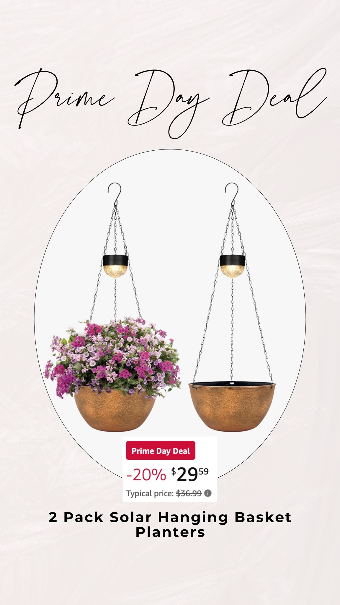 Prime day deal!!
Love these hanging planters with solar lights!

#primeday #amazonprimeday #primedeals #solarlights #patio #outdoor #hangingplanters

#LTKSaleAlert #LTKHome