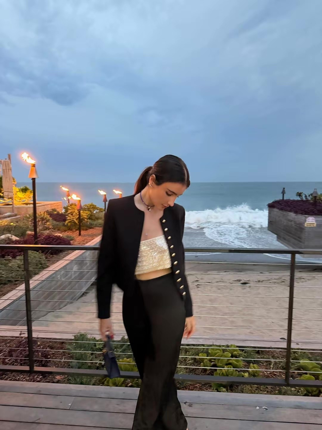 Dinner by the ocean 🖤✨ Styling a beaded top with a gold-button jacket, black satin trousers and strappy heels. Exact pants and shoes plus similar top and jacket options linked!

#LTKSaleAlert #LTKootd #LTKTall