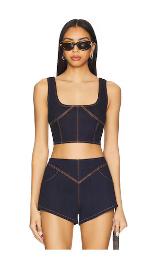 Alba Top in Dark Blue | Revolve Clothing (Global)