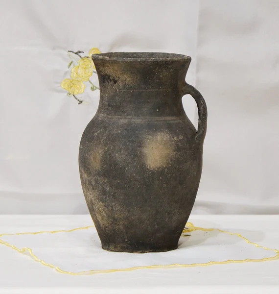 Old black vintage clay pot, Vintage pottery, Wabi Sabi decor, Ceramic ancient vase, Rustic folk p... | Etsy (US)