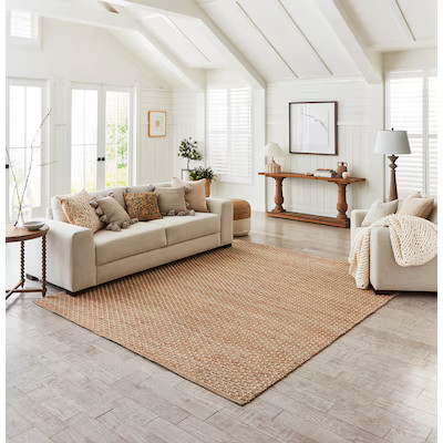 allen + roth Speckled Dunes 8 X 10 (ft) Jute Natural Ivory Indoor Solid Area RugItem #5975507 |Mo... | Lowe's