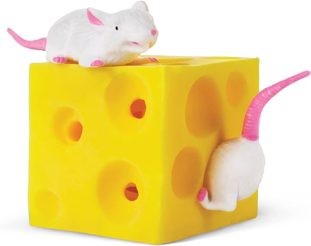 Play Visions Stretchy Mice and Cheese Toy - 2 Squishable Figures And Cheese Block - Stress Bustin... | Amazon (US)