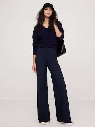 Wide-Leg Everywhere Ponte Pant | Banana Republic | Banana Republic (US)