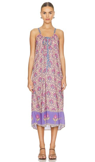 Chteau Strappy Midi Dress in Lavender | Revolve Clothing (Global)