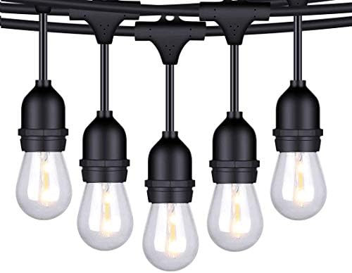 Foxlux Outdoor String Lights - 48 ft Shatterproof and Waterproof Heavy-Duty LED Outdoor Lights - ... | Amazon (US)