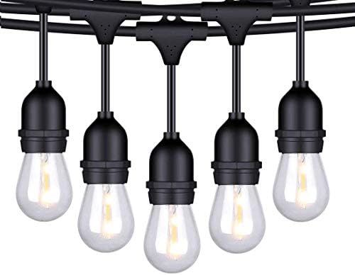 Foxlux Outdoor String Lights - 48 ft Shatterproof and Waterproof Heavy-Duty LED Outdoor Lights - ... | Amazon (US)
