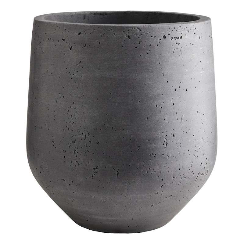 Black Cement Planter, Large | At Home