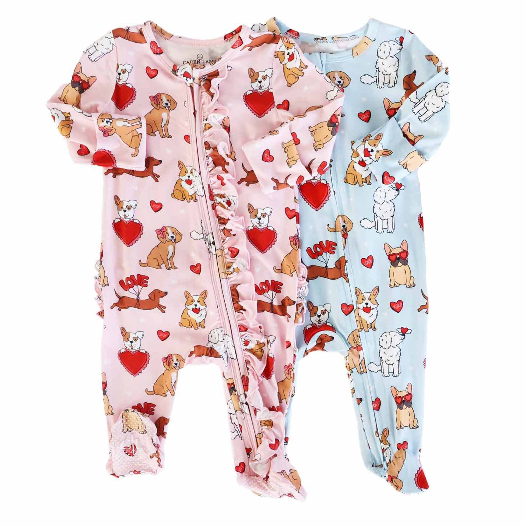 Valentine's Day Zipper Footies | Caden Lane