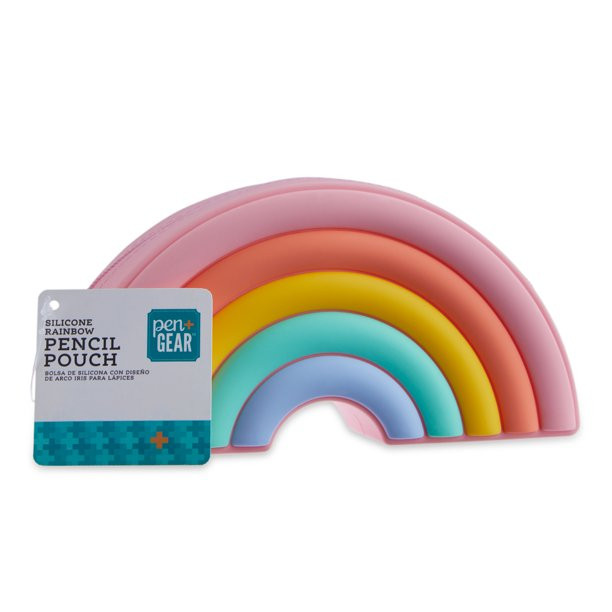 Pen Gear Zippered Pencil Pouch, Blush Rainbow Color, New School Bag | Walmart (US)
