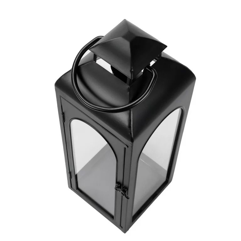 Better Homes & Gardens Metal Candle Holder Lantern, Black, Medium | Walmart (US)