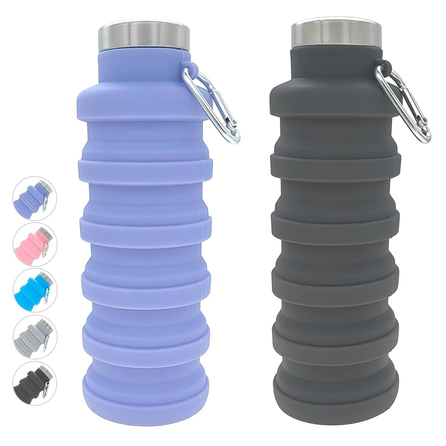 YCT Collapsible Water Bottle 17oz（500ml），Travel Portable Sport Water Bottle，Reusable Sili... | Amazon (US)