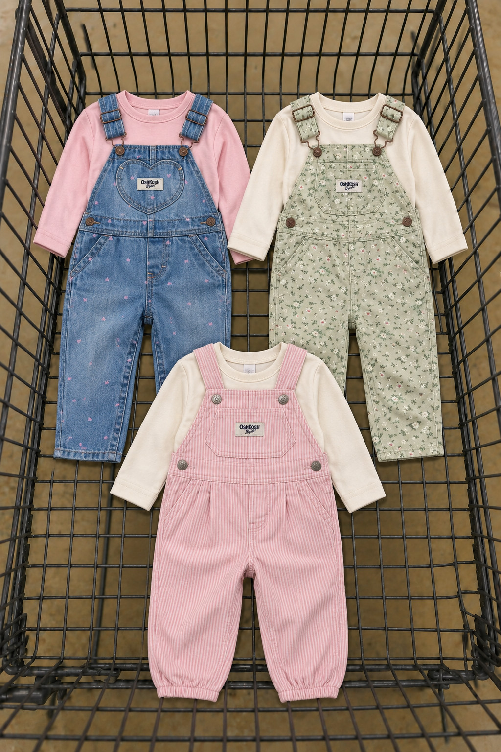 NEW for little girls this fall omg! OshKosh overalls with the sweetest prints 🥹🌸 The pink stripes and tiny floral print are giving the sweetest vintage-inspired little girl look!
-
#OshKosh #WalmartFinds #BabyGirlStyle #ToddlerGirlFashion #FallOutfits 

 #LTKmomlife #LTKBaby #LTKKids