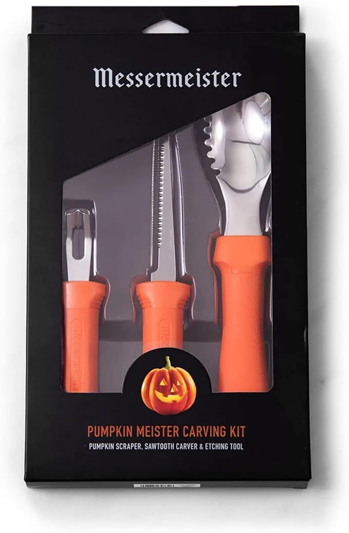 Messermeister 3-Piece Pumpkin Carving Set - Includes Scraper, Sawtooth Carver & Etching Tool - AI... | Amazon (US)