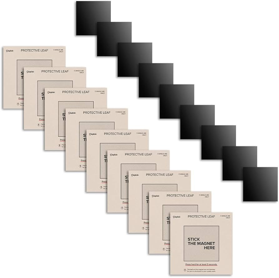 Displate Set of 9 Wall Mount Magnets for Metal Posters, Black, Modern Style, Paper Material, Dama... | Amazon (US)