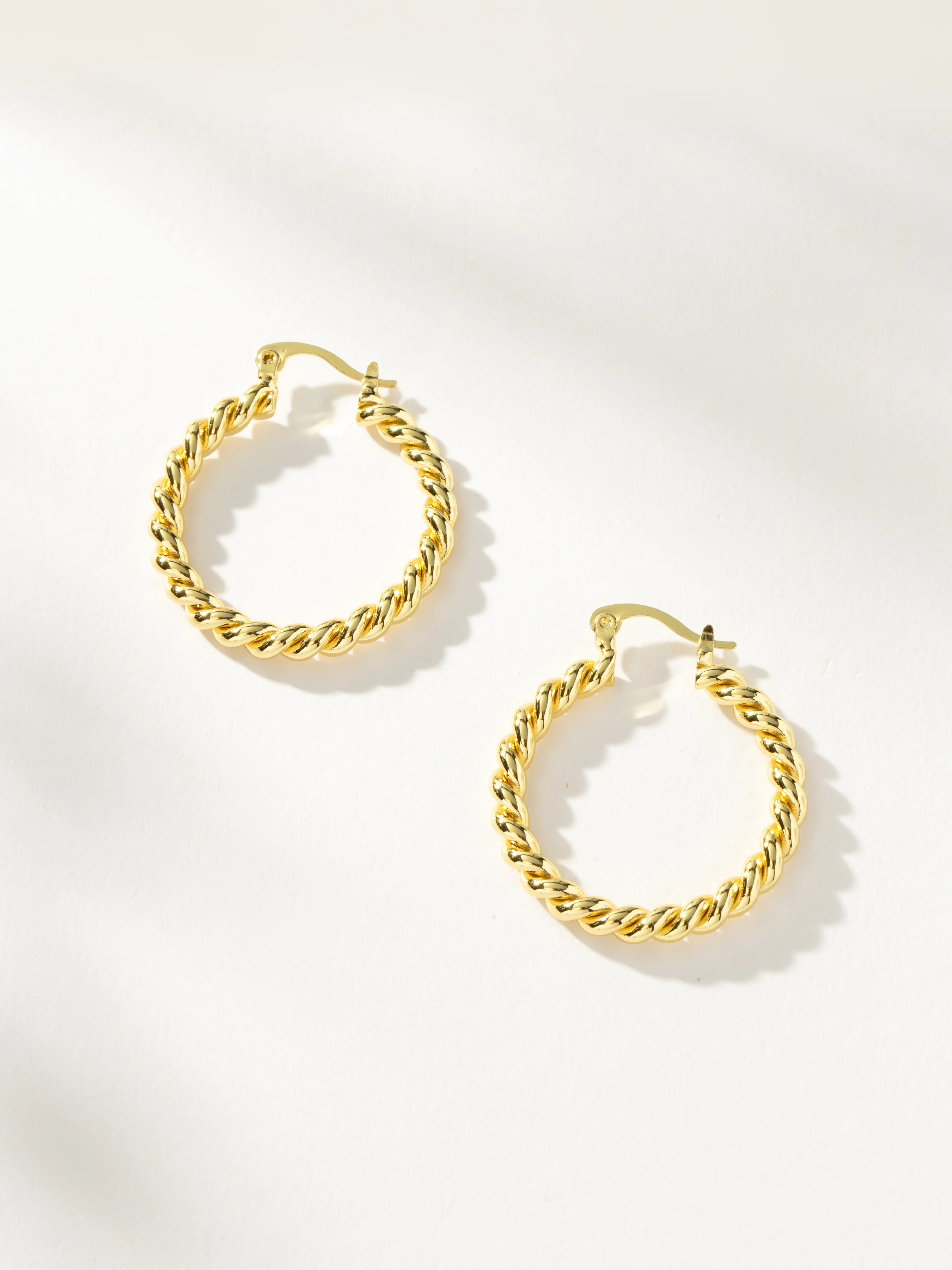 Gold Rope Twist Hoop Earrings | Statement Hoops | Uncommon James | Uncommon James