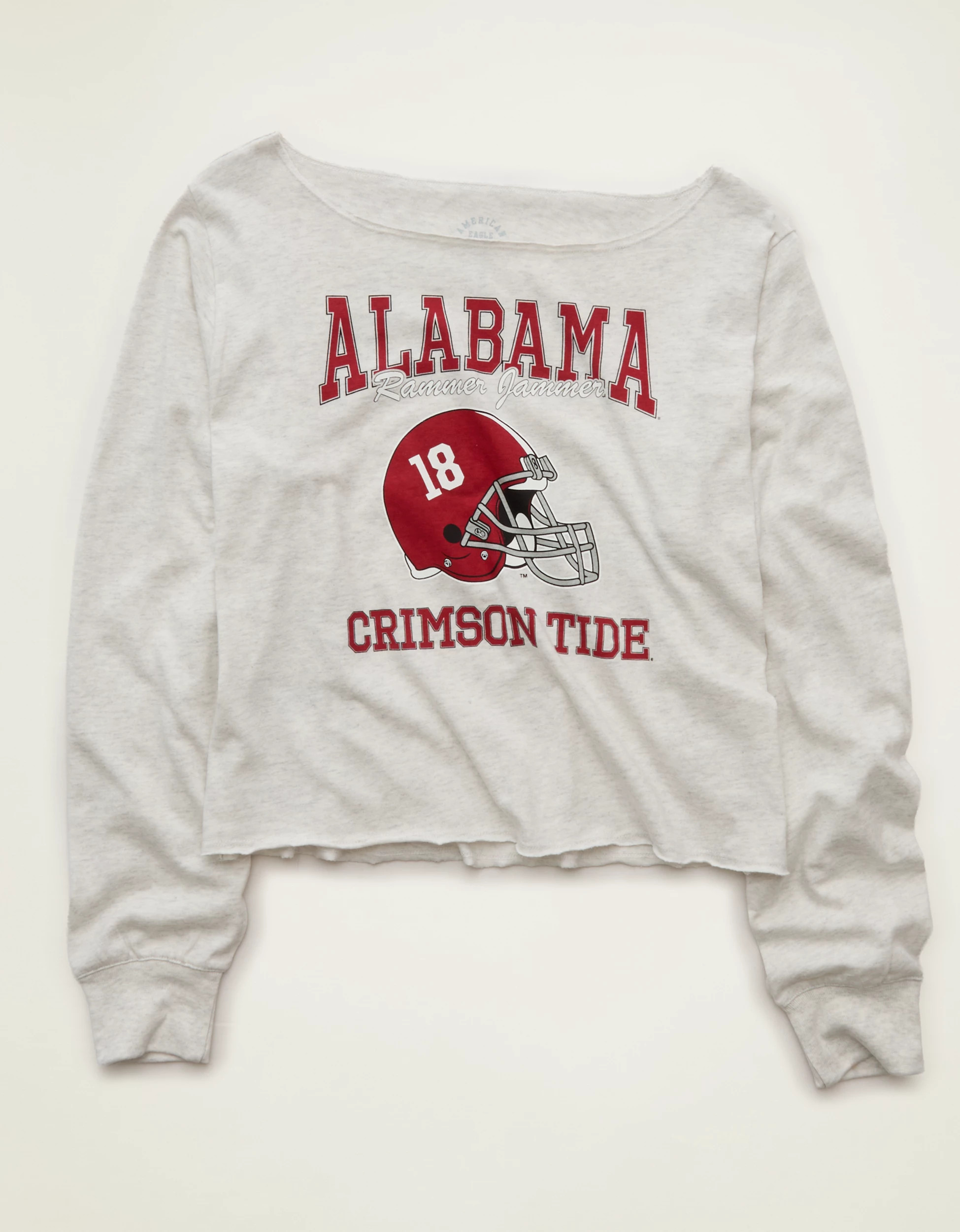AE Alabama Crimson Tide Off-the-Shoulder Graphic T-Shirt | American Eagle Outfitters (US & CA)