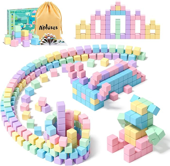 45PCS Magnetic Blocks - Toddler Girl Toys, Magnet Building Blocks, STEM Sensory Outdoor Autism To... | Amazon (US)