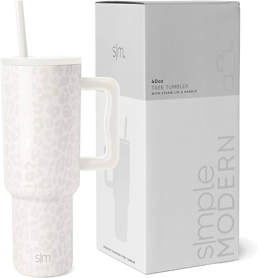 Simple Modern 40 oz Tumbler with Handle and Straw Lid | Insulated Cup Reusable Stainless Steel Wa... | Amazon (US)