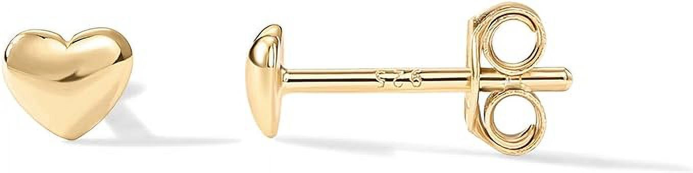 PAVOI Aretes de Plata de Ley 925 Chapados en Oro de 14K Pequeños Aretes de Corazón de San Valen... | Walmart (US)