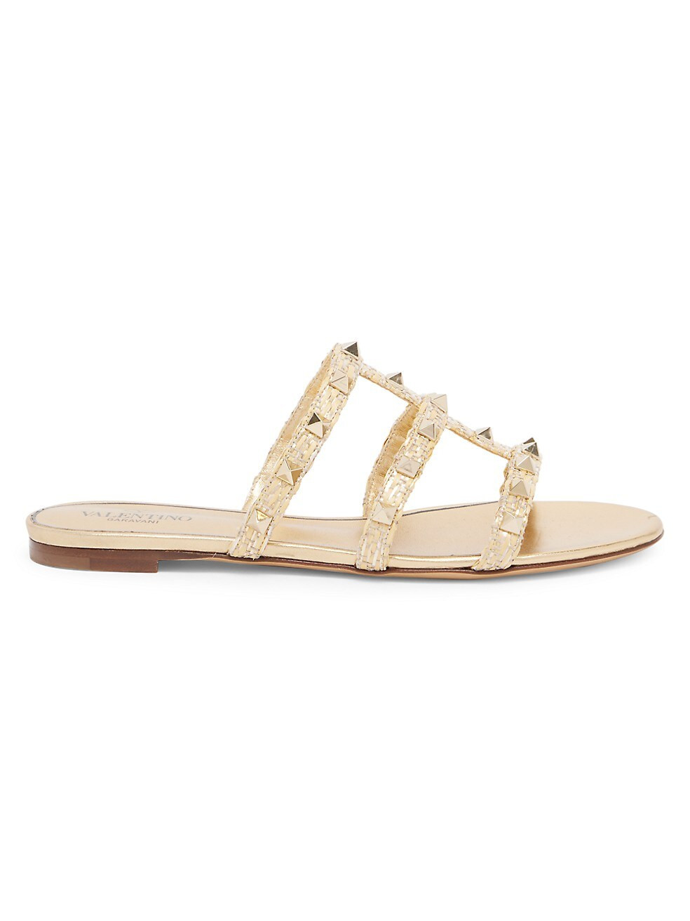 Rockstud Leather Caged Sandals | Saks Fifth Avenue