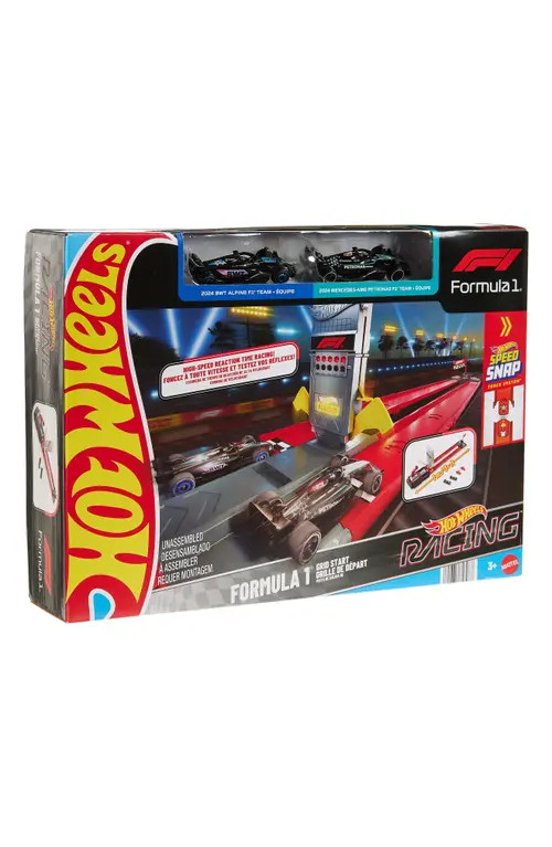 Hot Wheels Racing Formula 1 Grid Start Track Set & 2 Die-Cast F1 Cars in 1:64 Scale in Black Multi at Nordstrom | Nordstrom