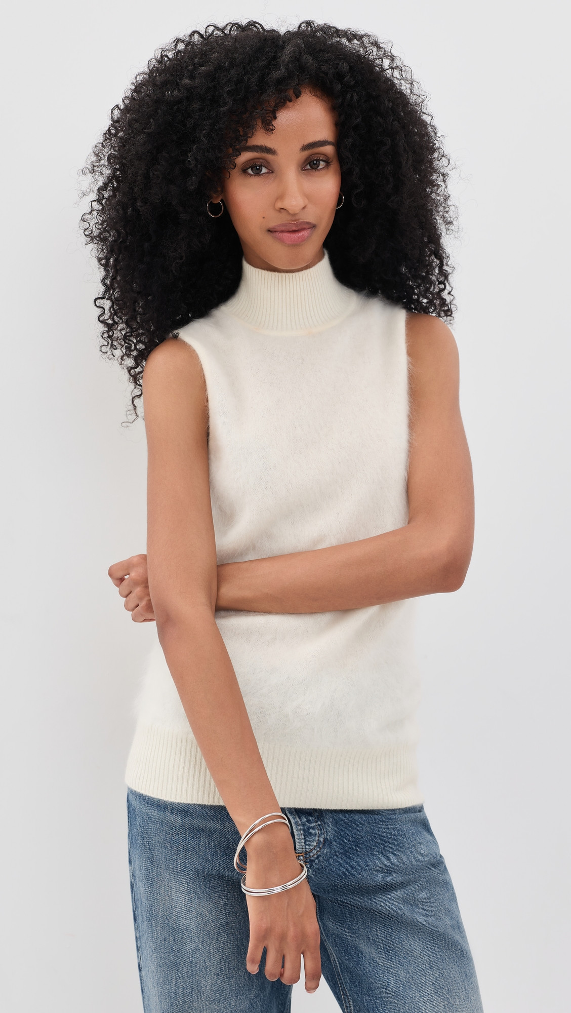 Ramy Brook Dora Cashmere Pullover Ivory XL | Shopbop