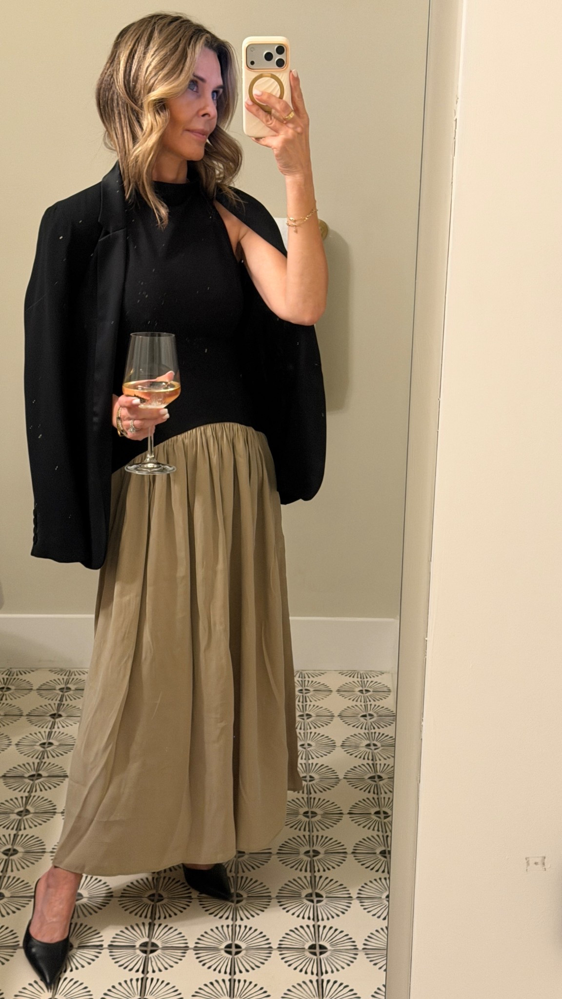 Dress I wore to dinner with blazer and mules  

#LTKOver40 #LTKTravel