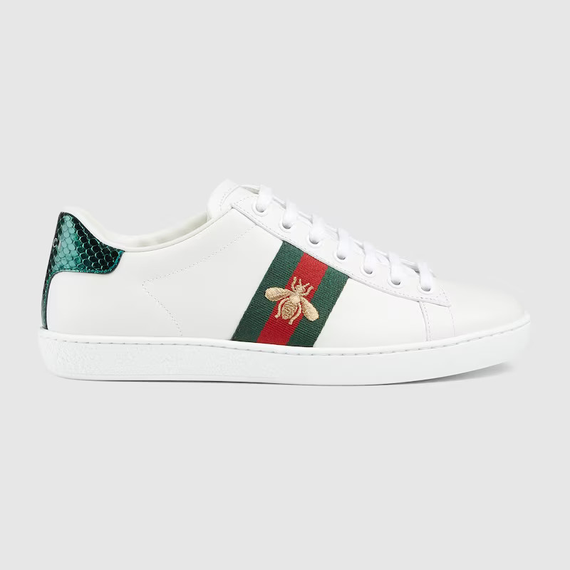 GUCCI Women's Gucci Ace Sneaker With Bee, White, Leather | Gucci (US)