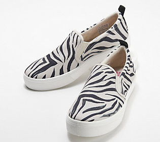 Skechers Poppy Zebra Washable Slip-On Shoes - Wild Stripes | QVC